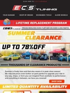 ECS Summer Clearance! – Up To 78% off Thousands of Clearance Products!