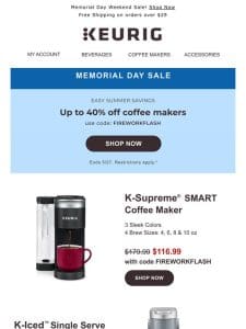 ENDING SOON: Up to 40% off coffee makers! ??