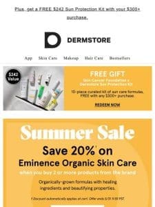 ENDS TODAY: 20% off Eminence Organic Skin Care — Summer Sale