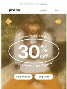 ENDS TODAY: Up to 30% Off Summer Styles