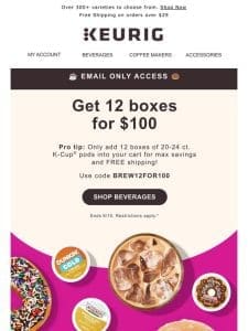 ENDS TONIGHT! Get 12 boxes for $100