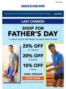 ENDS TONIGHT: Get 25% off early Father’s Day gifts