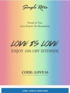 ENJOY RAINBOW OFFER | LOVE IS LOVE