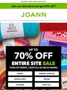 ENTIRE SITE SALE   Up to 70% off