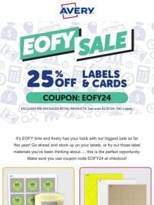 EOFY Sale – 25% Off Sitewide