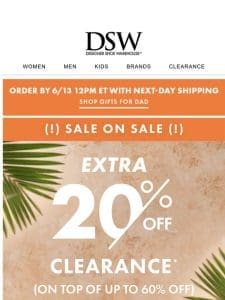EXTRA 20% off clearance ?