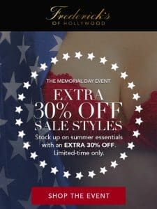 EXTRA 30% OFF SALE