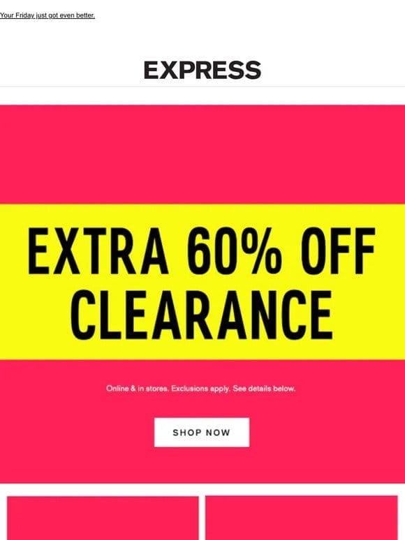 EXTRA 60% OFF SALE