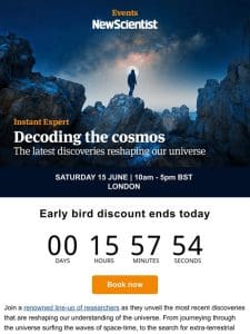 Early bird discount ends today | Decoding the cosmos