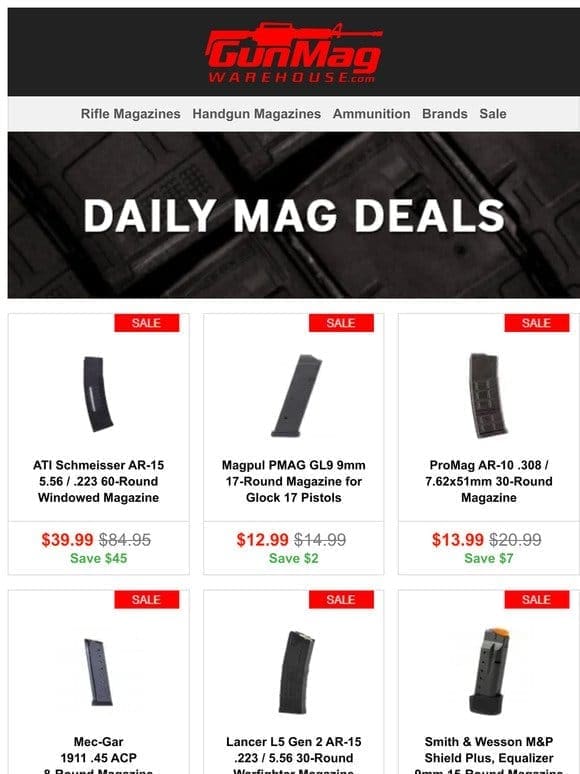 End The Week Strong With These Mag Deals | ATI Schmeisser AR-15 60rd Mag for $40