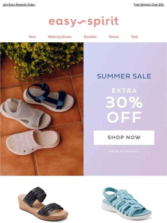 Ends Soon! Extra 30% Off Sandals