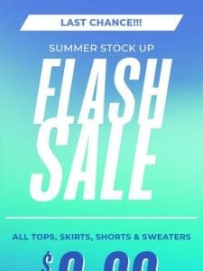 Ends Tonight ? $9.99 Flash Sale!!