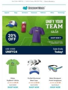 Ends Tonight: Save 20% on Team Gear