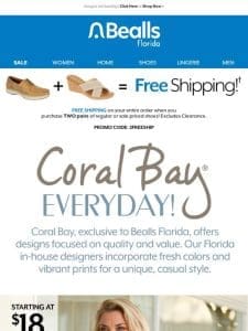 Ends today! Free Shipping when you order 2 pairs of shoes!