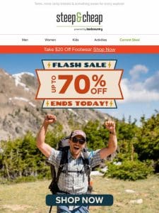 Ends today: Up to 70% off Flash Sale