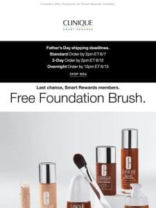 Ends tonight! This Foundation Brush is our treat with your foundation or concealer purchase.