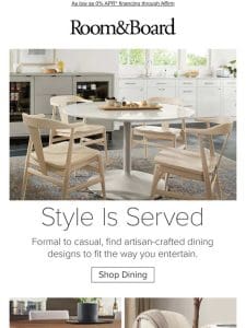 Explore dining tables and seating
