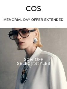 Extended: 30% off