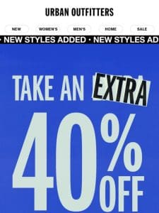 ?? Extra 40% OFF Sale Styles ??