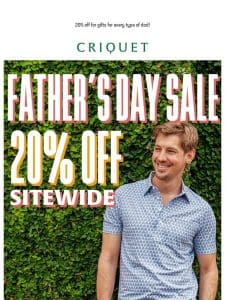 FATHER’S DAY SALE ROLLS ON!