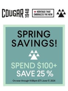 FINAL DAY – Spring Savings! Event