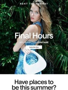 FINAL HOURS: 40% Off， Just For You