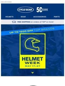FINAL HOURS! Helmet Week Deals