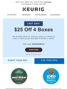 FLASH DEAL! Save $25 on 4 boxes of pods