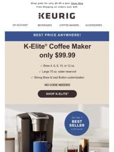 FLASH DEAL! Save $90 on our best-selling coffee maker