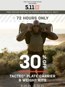 FLASH SALE   30% OFF TacTec® Plate Carriers & Weight Kits!