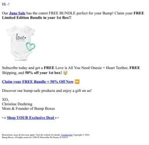 FREE Bundle ($30 value) with your 1st Box!