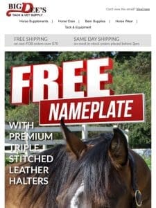 FREE Nameplate Deal – Limited time only