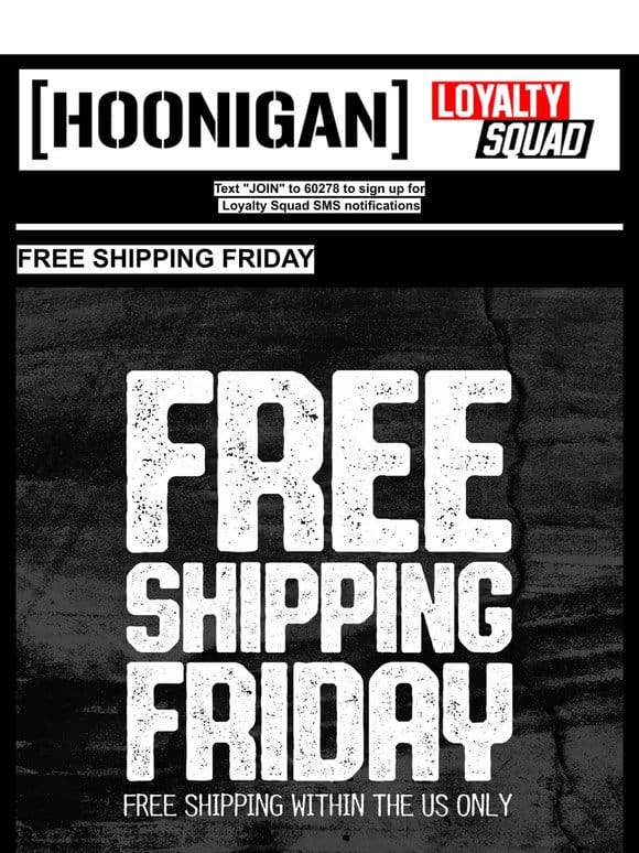FREE SHIPPING ENDS SOON!