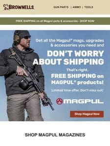 FREE SHIPPING on Magpul products starts NOW!