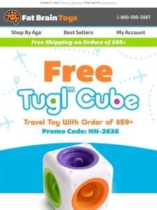 FREE Travel Toy With Any Order of $59+!