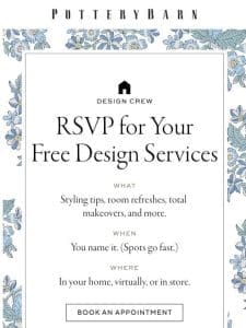 FREE design help: We’ll come to you