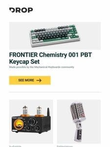 FRONTIER Chemistry 001 PBT Keycap Set， Douk Audio ST-01 PRO Bluetooth Amplifier With VU Meter， CAD Audio A77USB Cardioid Condenser Side Address Microphone and more…