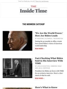 Fact-checking what Biden said in his interview with TIME