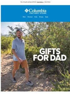 Factory Stores: $20 off for Father’s Day inside!