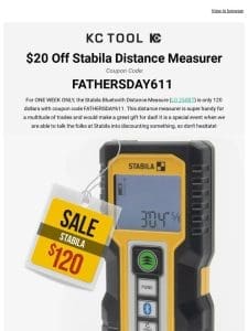 Father’s Day Exclusive! Stabila Coupon Code Inside!