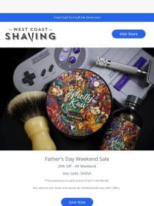 Father’s Day Shave-athon: 20% Off Just for Dad!