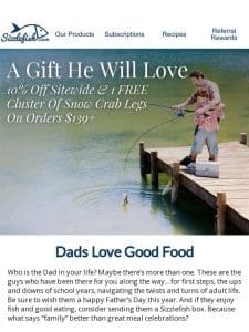 Father’s Day Treat – Natural Seafood!