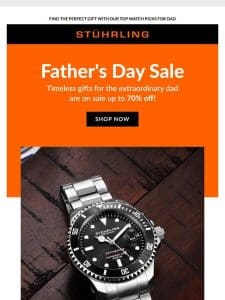 Father’s Day Watch Sale! Up to 70% Off