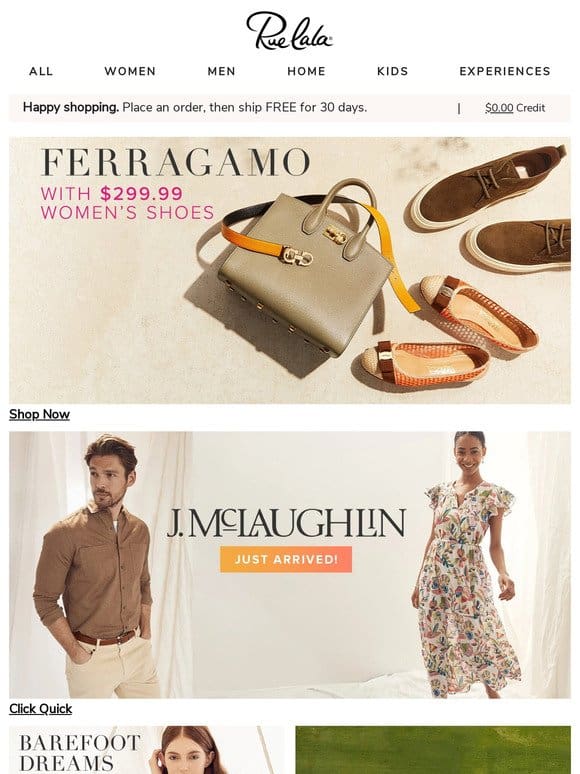 Ferragamo w/ $299.99 Shoes ← Walk this way.