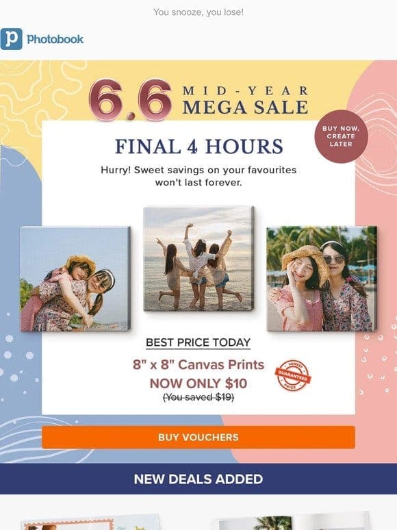 Final 4 Hours: 6.6 Mid-Year Sale