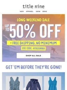 Final stretch! 50% off Swim Faves