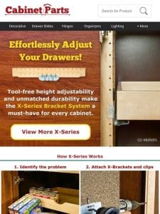 Finally! An easy system to adjust your drawers