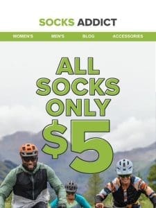 Five. Dollar. Socks.