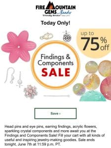 Flash SALE: Save up to 75% on Findings Today Only