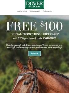 Free $100 Gift Card With $200+ Purchase!